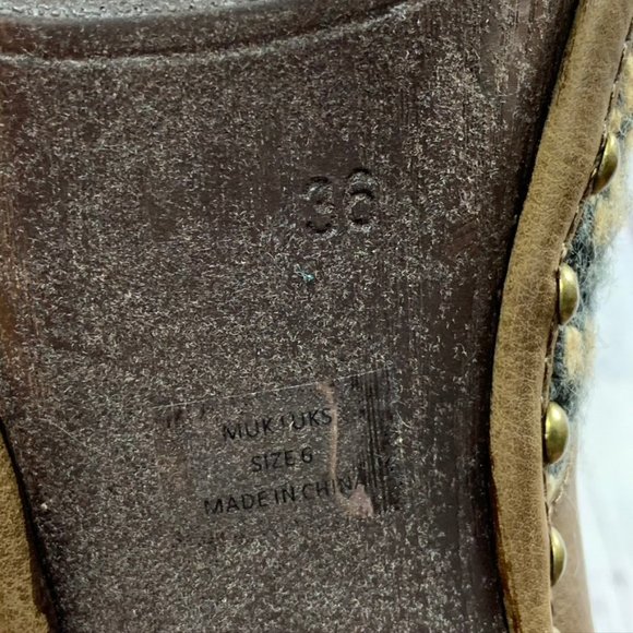 Muk Luks Brown/Gray Kameryn Brown Faux Fur Lined M - Picture 8 of 8